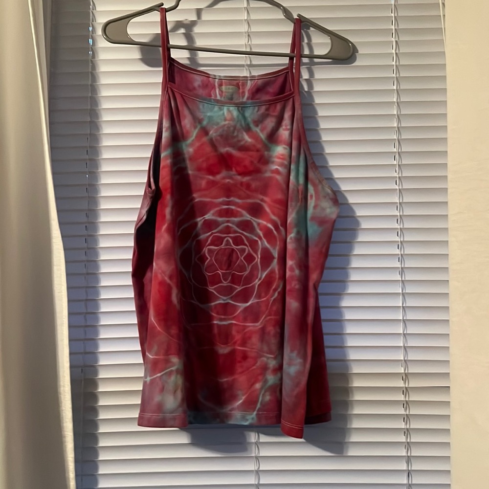 Hand tie dyed tank top